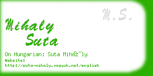 mihaly suta business card